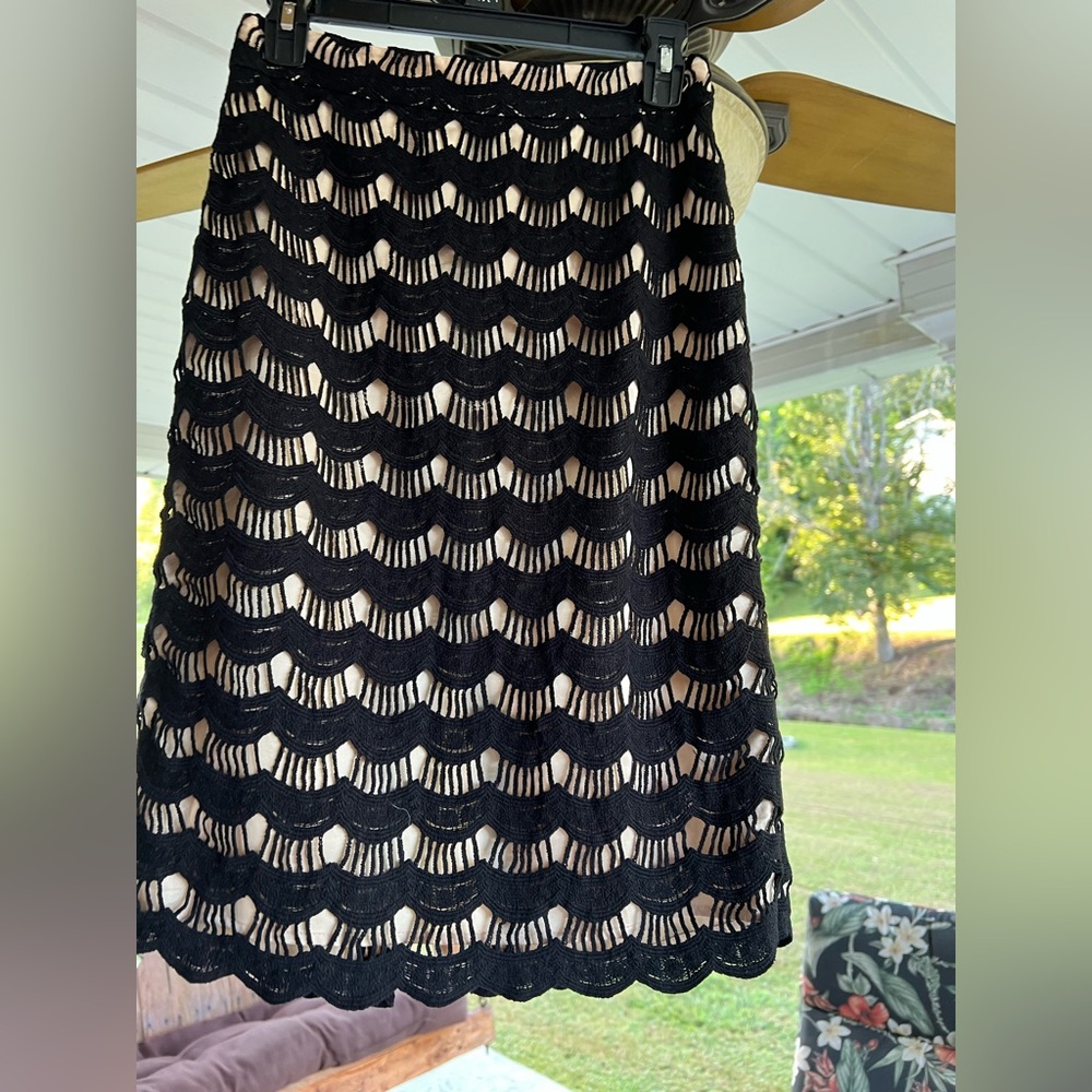Kate Spade ♠️ Pencil Elegant Black Lace Overlay Skirt